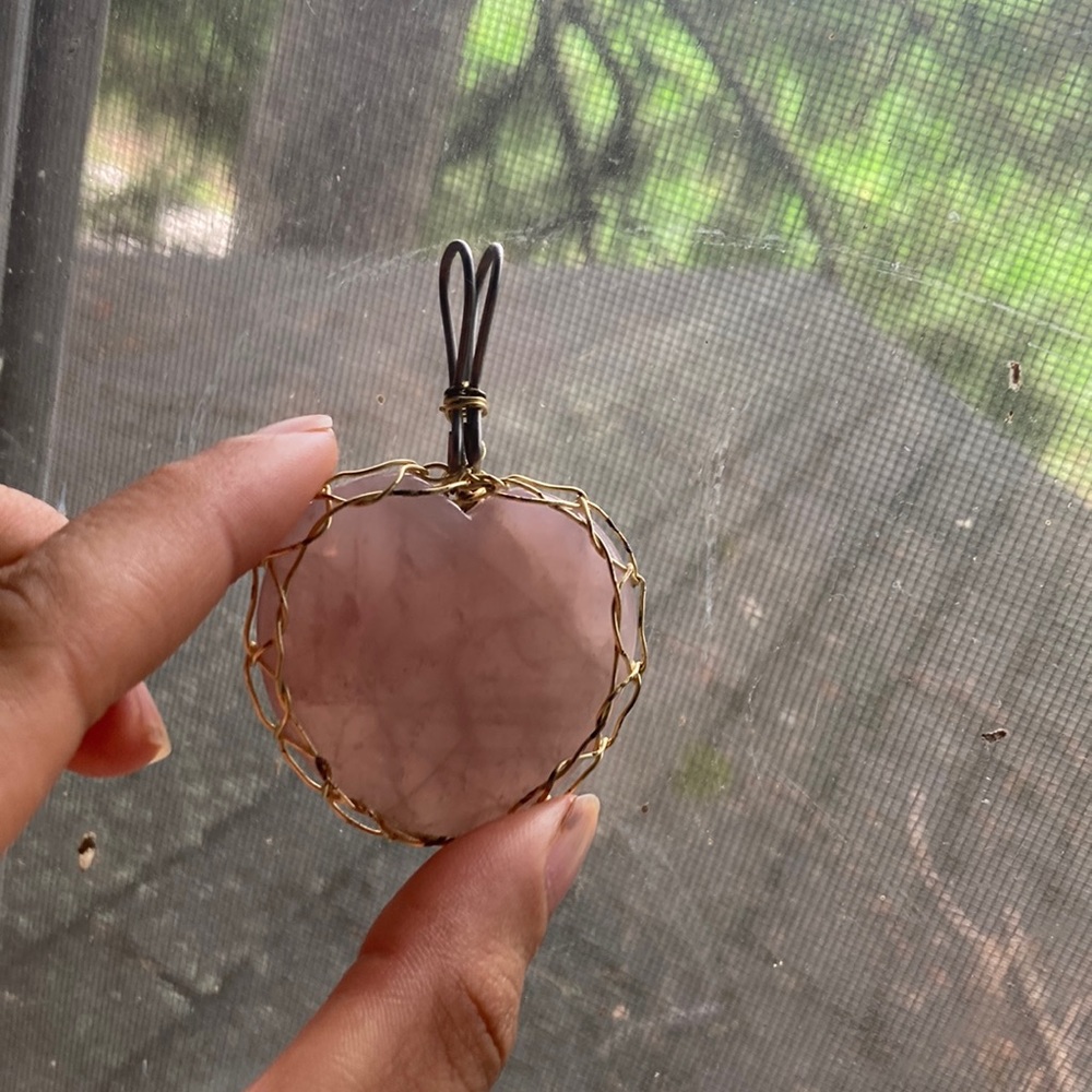 Heart crystal necklace